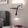 واجهة مصباح الجدار USB LED SCONCE الألواح الأمامية اثنين من الأضواء بجانب السرير قراءة الراحة اللاسلكية الشاحن الشاحن الداخلية الداخلية