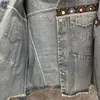 レディースジャケット2023秋のストリートファッションビーズパネルパッチ刺繍エスニックスタイルタッセルデニムジャケットドロップ配信DHZKF