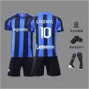Futbol forması Milan Lautaro Inter Boyut Lukaku Yetişkin ve Çocuklar Kısa Kollu Eğitim Takım Seti Hort Leaved UIT ET