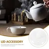 Dinnerware Sets 2 Pcs Tea Cup Lid You Can Kettle Ceramic Cover Pot Accessory Replacement For Single Ceramics Household Teapot Delicate