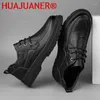 Casual Shoes Flat /5cm höjd Öka män mjuk komfort hiss läder utomhus promenadlägenheter zapatillas hombre