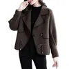 Women's Jackets 2024 High End Double-sided Cashmere Woolen Coat Autumn Thicken Fashion Overcoat Middle Aged Mother Korean Loose Short Jacket