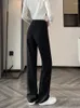 Damenjeans Winter Fleece Baggy Frauen Koreanische Mode Gerade Vintage Breites Bein Streetwear Mopping Denim Verstellbare Hosen
