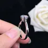 1 4Prongs Wedding Ring D VVS1 Solitaire for Women Engagement Platinum 950 Jewelry 240402