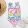 Plongée Gradient Broiderie Enfants Girl Swwear 2024 Multi style bribiaser Girls Kids One Piece Maignement Summer Beach Baby Monokini