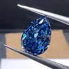 Blauwe Losse 100% Real Lab Edelsteen Stenen Voor Vrouwen Sieraden Diamanten Ring Materiaal GRA RoundPearEmeraldCushion Cut 240327