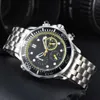 Havsmärken av hög kvalitet Mänklockor Rostfritt stål Multifunktionella Male Quartz Analog Watches Reloj Montre Relojes