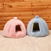 Deep Sleep Round Kennel Semiclosed Cat Rabbit Fur Autumn and Winter Nest Pad Pet Small Mediumsized Dogs 240420