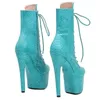 Dance Shoes Fashion Sexy Model Shows PU Upper 17CM/7Inch Women's Platform Party High Heels Pole Boots 080