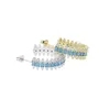 Brincos de argolas de pedra azul turquesa para mulheres 2024 Acessórios de jóias de moda de tendência Arete de Mujer Aros