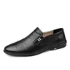 Scarpe casual da uomo Primo strato di pelle bovina Ciabatte in vera pelle Maschile Moda estiva Sandali comodi e traspiranti Pantofola aperta sul retro con tacco basso