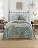 Shabby Chic Bloemen 3-delige Patchwork Sprei Kussenhoezen Sumer Quilts Set Queen King size 100% Katoen Omkeerbaar Ultra zacht16393802