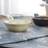 Stoviglie in stile giapponese smalto colorato manico in ceramica piatto per condimento da cucina multiuso con manico piatto di aceto con salsa di condimento giapponese e coreana