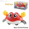 Elektrische/RC -dieren Leuke detectie Crling Crab Baby Toys Interactive Walking Dancing Vermijd automatisch obstakels voor kinderen Toddler YQ240402