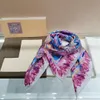 2024 Designer Silk Scarf For Women Men Top Brand pannband Classic L Letter New Style Ring Gift for Girl Paradise FlowerPrinted Silk Scarf 90x90cm