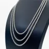 Ожерелья 4 мм мойссанитовые бриллианты ожерелья S925 Серебряный теннисный цепь проход испытал кольцо для женщин для женщин.