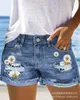 سراويل جينز للسيدات Wepbel Denim Shorts Mid Weist Sould Sexy Sexy Short Wash Summer Summer Straight