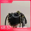 Designer Chain Women Luckybags Acrylic Mini Handbags Bucket Purse Woven Leather Handbag Cloud Cowhorn Bag Girl 230915