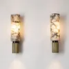 Wall Lamp Nordic Designer Natural Gloss Marble Cylindrical Room Decoration Bedroom Bed Corridor Hanging Light