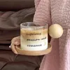 Mokken Franse Retro Mooie Ronde Houten Handvat Drinkgerei Hittebestendig Glas Melk Koffie Keuken Ontbijtgranen Cup