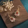 Product Painted Enamel Delicate Imitation Jade Earrings for Women Cloisonne Ancient Method Chinese Style 240325