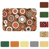 Tapis rétro orange marron cercle motif géométrique porte sol cuisine tapis de bain anti-dérapant extérieur paillasson garage tapis d'entrée tapis