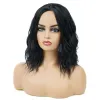 Wigs Black Wavy Short Synthetic Natural Wigs Silky Strands Afro African American High Temperature Fiber Women Wig