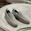 Scarpe casual Mocassini traspiranti con punta quadrata in pelle opaca da uomo British Summer Business Slip-On in pelle scamosciata