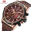 Mini Focus Business Fashion Duże tarcze Zegarek Trzy oczy Sześć pin kalendarz Lumous Waterproof Designer Watches 0175G
