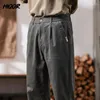 Pantalon pour hommes HIQOR Marque Homme Classique Travail Stretch Cargo Hommes Coton Mâle Slim Gris Kaki Corée Printemps Baggy Pantalon Décontracté Pour