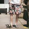 Short décontracté en coton et chanvre pour hommes, ample et confortable, imprimé personnalisé, Capris de plage, tendance, grande taille, été 2023