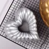 Förtjockad 10 tum Swirl Rose Heart Aluminium Cake Mold Non-Stick Cake Pan Pound Cake Tin Baking Tray Mold For Cake Tools 240325