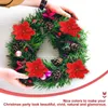 Декоративные цветы, 4 шт., рождественский блеск, искусственное дерево Пуансеттия, подвесные украшения, украшение для вечеринки с зажимами на стеблях
