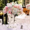 Décor de toile de mariage blanc Rose Floor Fleur Runner Event Table Cédelles de table BALL ROSE FLORAL STRIANT CORSTATION PART