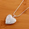 Ketten Koreanische Hübsche 925 Sterling Silber Romantische Muster Herz PO Rahmen Anhänger Halskette Für Frauen Mode Party Hochzeit Schmuck