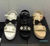 2024 Fashion Women's Sandals Luxury Letter Summer Women's High Heels Men's Casual