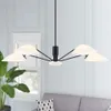 Superbe lustre moderne en verre avec finition dorée – Élégant luminaire suspendu Spoutnik pour salle à manger ou îlot de cuisine – Option d'éclairage de plafond élégante