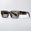 Lunettes de soleil carré noir hommes verres de soleil cool Designer Aviator Small épais cadre rectangle