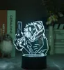 Akıllı Itadori Yuji Gece Işık Projektör Anime LED 3D Illulsion Nightlight Masa Lambası Jujutsu Kaisen hayranları genç hediye odası dekora5709787