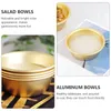 Dinnerware Sets 2 Pcs Vintage Rice Bowl Salad Korean Traditional Aluminum Restaurant Bowls