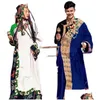 Ethnic Clothing Traditional Couple Print Robe Gown Thick Winter Warm Tibetan Robes Dress Chinese Style Lovers Performance Costumes Dro Dhttf