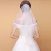 Voiles de mariée Voile de mariage à 1 niveau pour les mariées longueur de taille courte accessoires de cheveux en tulle