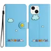 Mobiltelefonfälle iPhon 14 Leder Flip Case für Funda iPhone 15 13 Prro Max Plus 3D Cute Cat Wallet i Back Cover Frauen 2442