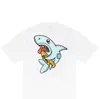 DREW Shark Pattern Printed Short Sleeve Cartoon Pattern Mens and Womens Youth Loose T-shirt Trend