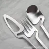 Ensembles de vaisselle Matte Cutlery 304 ACIER SELLEMENT DIGNER COUTEIL SEPHER