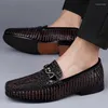 Casual Shoes Genuine Leather Men Shoe Soft Crocodile Style Mens Loafers Comfort Sole Male Flats 2024 Driving Business