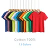 Brand Cotton 100% Mens Tshirt Pure Color Men T-shirts Round Collar Shortsleeve Man Top Tees pour vêtements masculins 240321