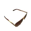 Fashion Classic 0259 For Men Metal Square Gold Frame UV400 Męs