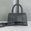 TOP qualité Designer cristaux sablier sac à main de luxe sac à bandoulière pour femme en cuir véritable mode dame fête de mariage petit sac à main avec boîte