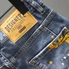 Herrenjeans Modische Herren-Jeans-Shorts, neue Sommer-Herren-Jeans, blau, zerrissene Jeans, hochwertige Herren-Denim-Shorts mit Farbspritzer-Technologie, L2404